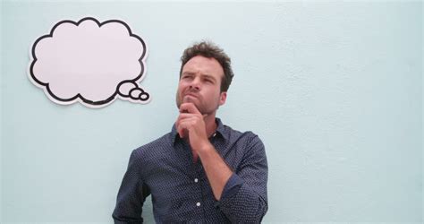 Man Thinking Blank Template .